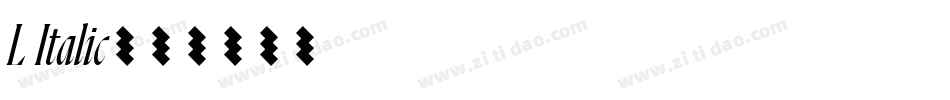 L Italic字体转换
